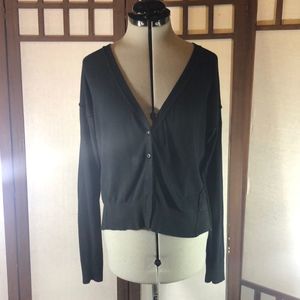 Large navy cardigan Mossimo Supply Co. Button front, school uniform vibe, cotton